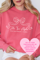 ZTA- Ribbon Bow Philanthropy Comfort Colors Sweatshirt