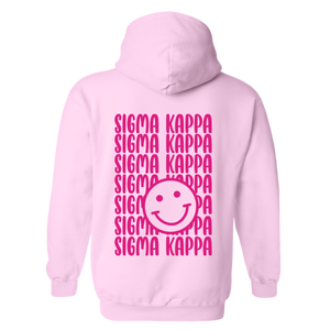 SK- Pink Smile Back Sorority Hooded Sweatshirt