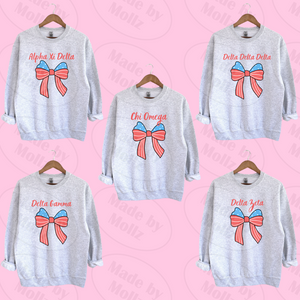 Patriotic Bow Crewneck Sorority Sweatshirt