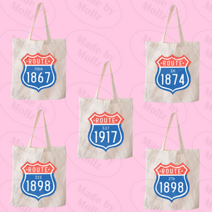 Route 66 Sorority Tote Bag