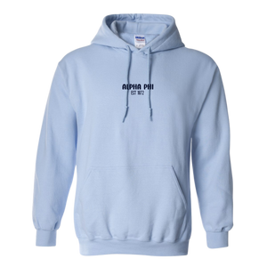 APHI- Blue Smile Back Sorority Hooded Sweatshirt