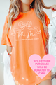 PHI MU- Ribbon Bow Philanthropy Tee