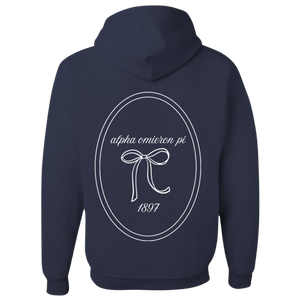 AOII- Love Knot Locket Sorority Hooded Sweatshirt