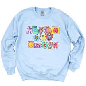 AXO- Patchwork Sorority Crewneck Sweatshirt