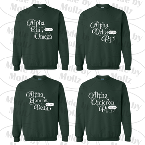 Oval Shimmer Crewneck Sorority Sweatshirt