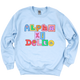 AXID- Patchwork Sorority Crewneck Sweatshirt