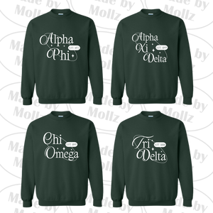 Oval Shimmer Crewneck Sorority Sweatshirt