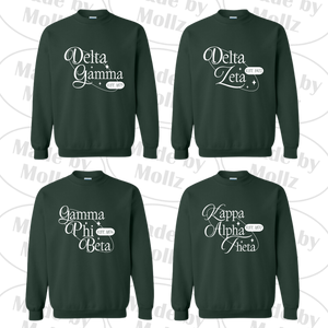 Oval Shimmer Crewneck Sorority Sweatshirt