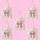 Patriotic Bow Sorority Tote Bag