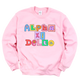 AXID- Patchwork Sorority Crewneck Sweatshirt