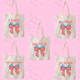 Patriotic Bow Sorority Tote Bag