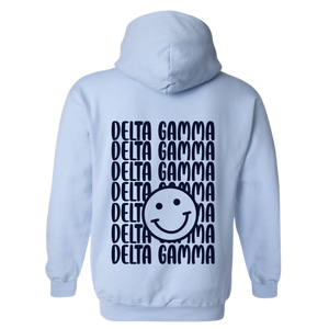 DG- Blue Smile Back Sorority Hooded Sweatshirt