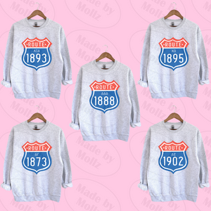 Route 66 Crewneck Sorority Sweatshirt