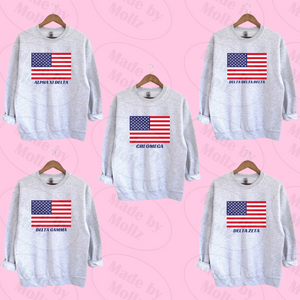 American Flag Crewneck Sorority Sweatshirt