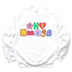 CHI O- Patchwork Sorority Crewneck Sweatshirt