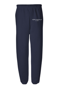 Navy Script and Bows Sweatpants