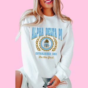 Colorful Crest Sorority Crewneck Sweatshirt