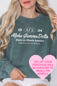 AGD- Oval Greek Letters Philanthropy Comfort Colors Sweatshirt