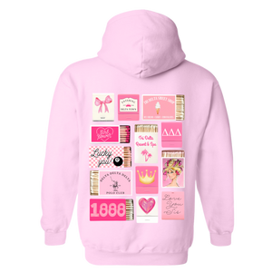 TRI DELTA- Pink Matchbox Sorority Hooded Sweatshirt