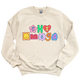 CHI O- Patchwork Sorority Crewneck Sweatshirt