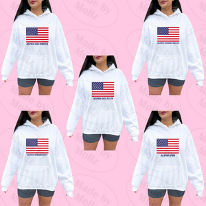 American Flag Sorority Hooded Sweatshirt