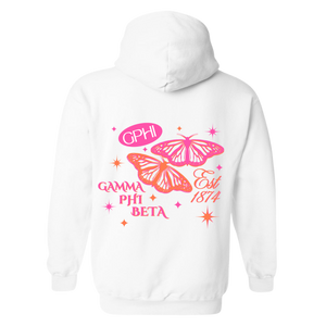 GPHI- Sparkly Butterfly Sorority Hooded Sweatshirt