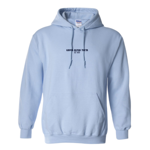 THETA- Blue Smile Back Sorority Hooded Sweatshirt