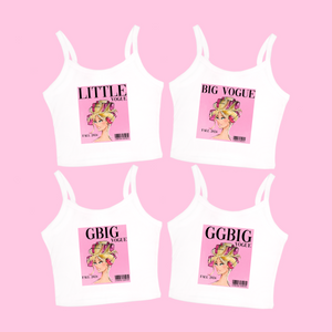 Girly Pink Magazine Big Little Shirt