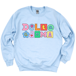 DG- Patchwork Sorority Crewneck Sweatshirt