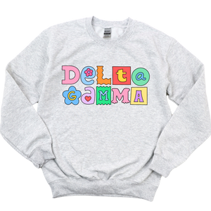 DG- Patchwork Sorority Crewneck Sweatshirt