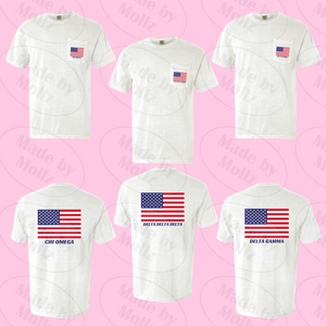 American Flag Pocket Tee