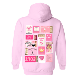 DZ- Pink Matchbox Sorority Hooded Sweatshirt