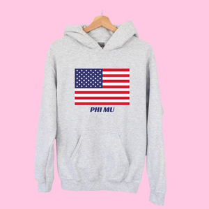 American Flag Sorority Hooded Sweatshirt