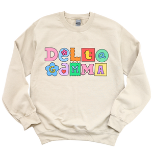 DG- Patchwork Sorority Crewneck Sweatshirt