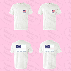 American Flag Pocket Tee