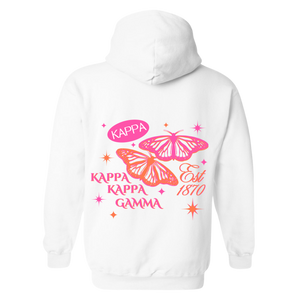 KKG- Sparkly Butterfly Sorority Hooded Sweatshirt