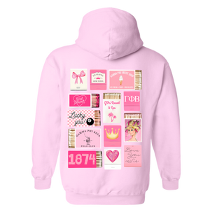 GPHI- Pink Matchbox Sorority Hooded Sweatshirt