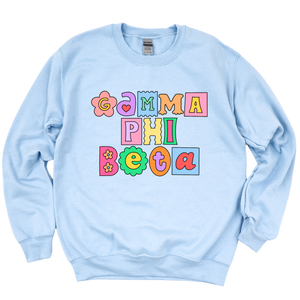 GPHI- Patchwork Sorority Crewneck Sweatshirt