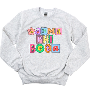 GPHI- Patchwork Sorority Crewneck Sweatshirt