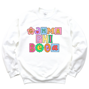 GPHI- Patchwork Sorority Crewneck Sweatshirt