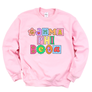 GPHI- Patchwork Sorority Crewneck Sweatshirt