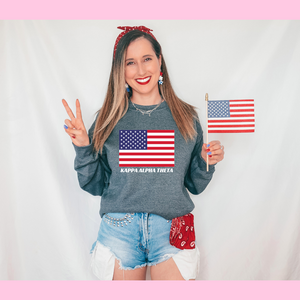 American Flag Crewneck Sorority Sweatshirt