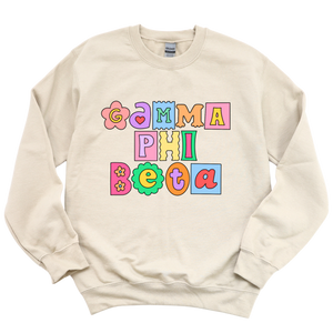 GPHI- Patchwork Sorority Crewneck Sweatshirt