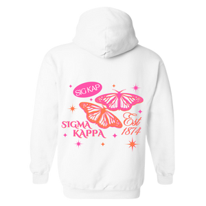 SK- Sparkly Butterfly Sorority Hooded Sweatshirt