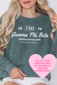 GPHI- Oval Greek Letters Philanthropy Comfort Colors Sweatshirt