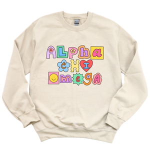 AXO- Patchwork Sorority Crewneck Sweatshirt