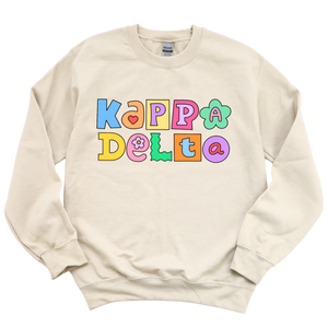 KD- Patchwork Sorority Crewneck Sweatshirt