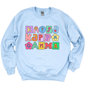 KKG- Patchwork Sorority Crewneck Sweatshirt