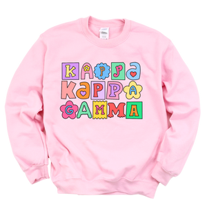 KKG- Patchwork Sorority Crewneck Sweatshirt