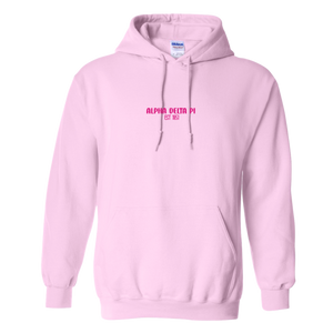 ADPI- Pink Smile Back Sorority Hooded Sweatshirt